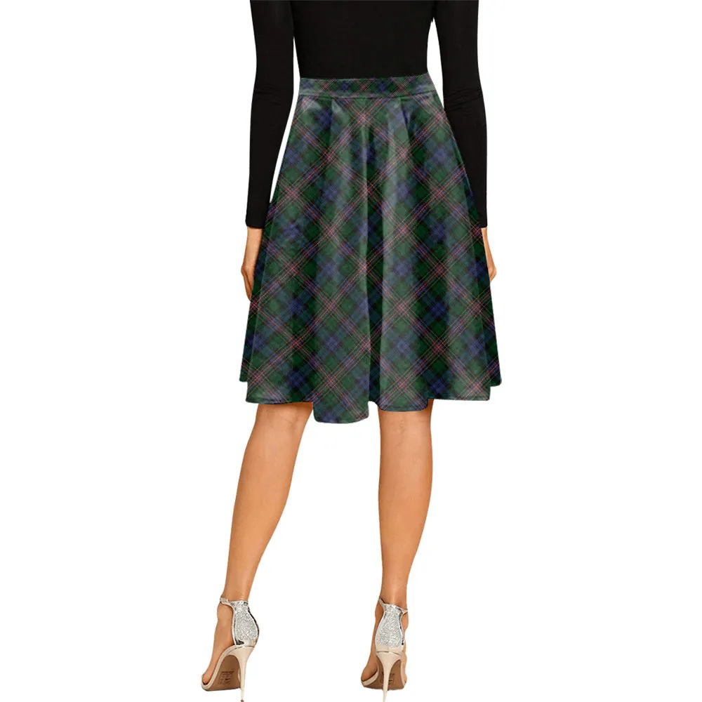 Allison Tartan Melete Pleated Midi Skirt