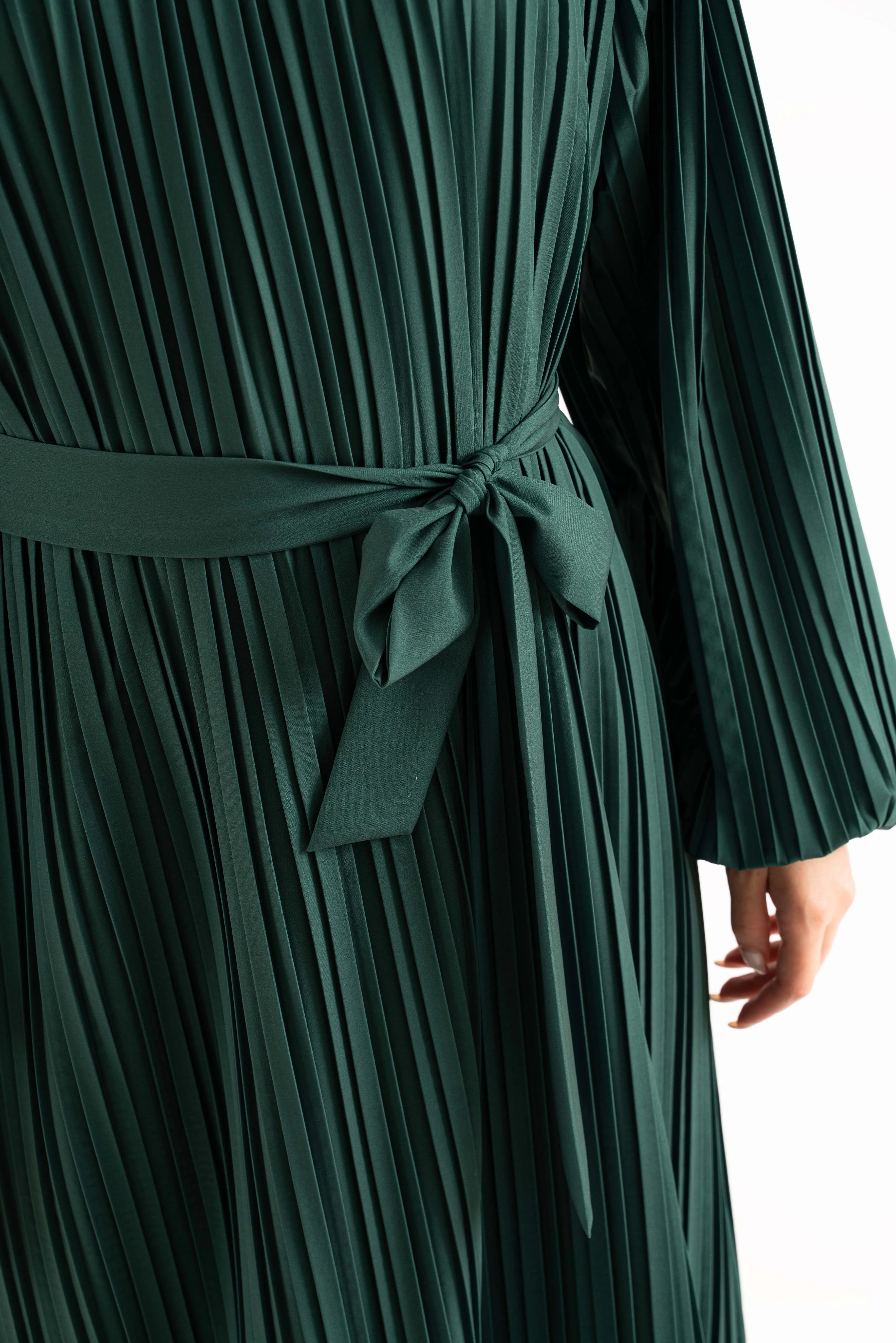 Amani Pleat Maxi Dress - Emerald