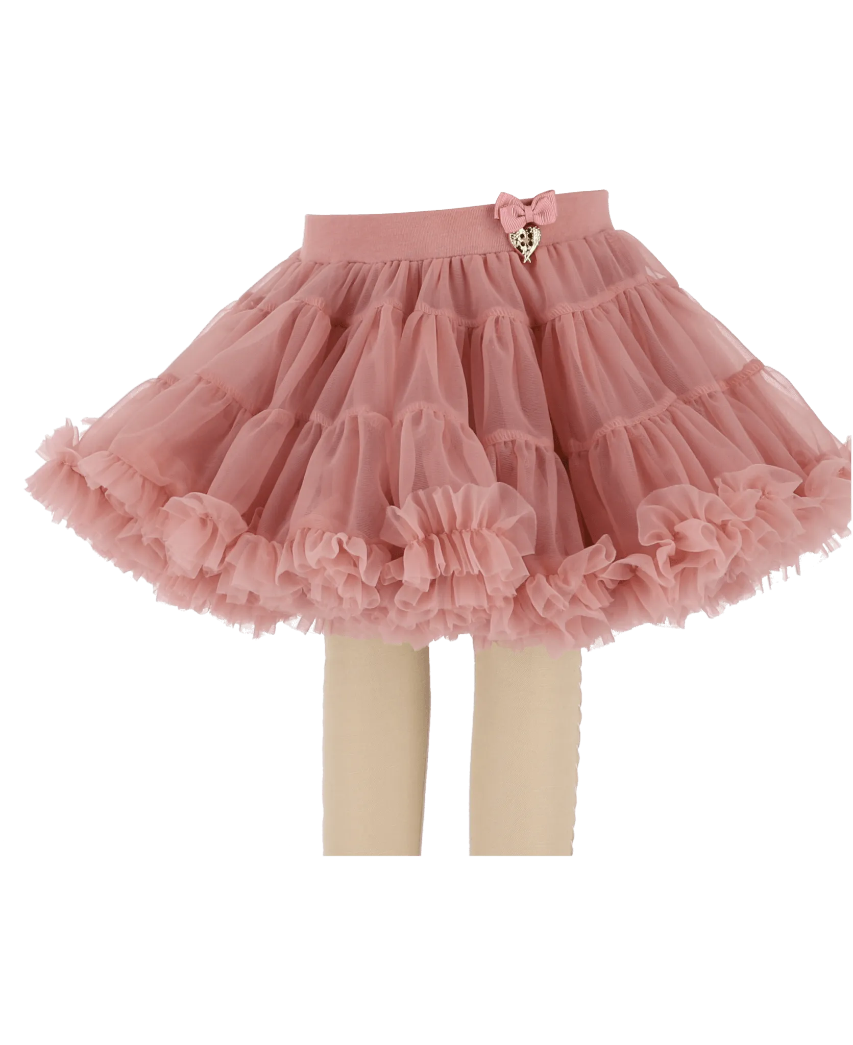 Angel's Face Infant Girls Binky Baby Tutu Skirt In TeaRose