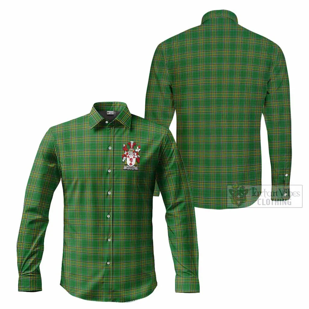 Beamish Irish Clan Tartan Long Sleeve Button Up with Coat of Arms