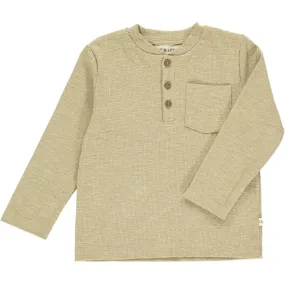 Benji Ribbed Henley - Heathered Beige
