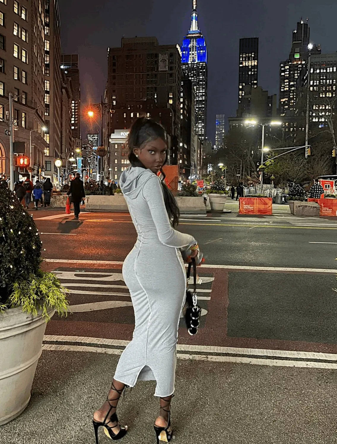 Bethanie Hoodie Dress - Grey