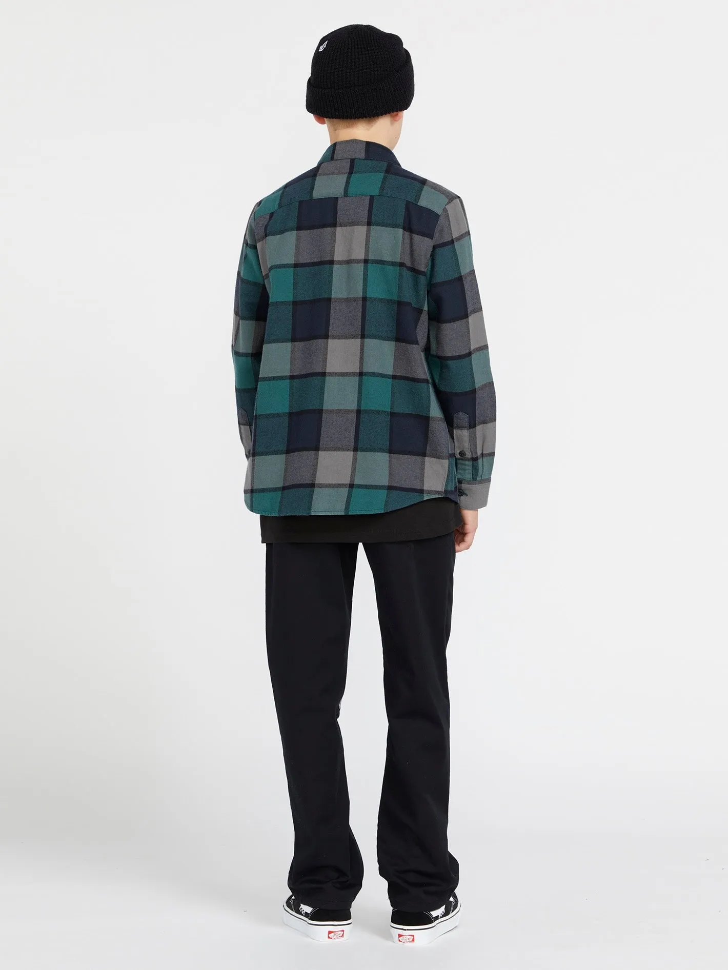 Big Boys Caden Plaid Flannel - Navy