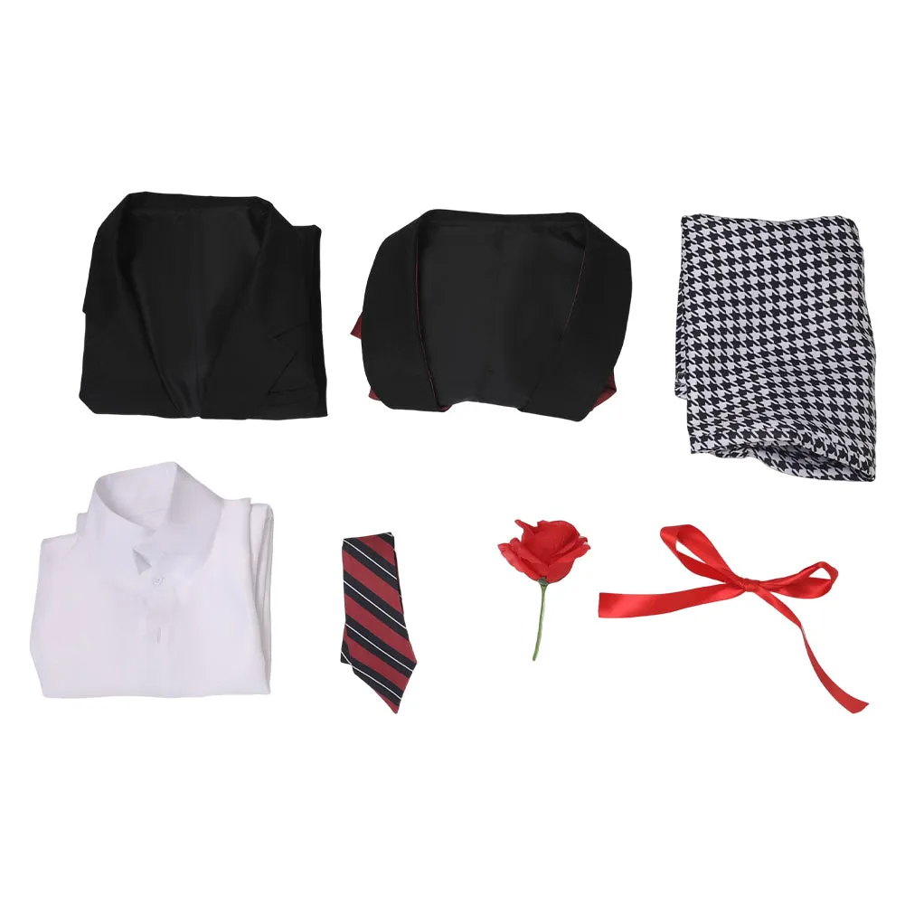 Black Butler Season 4: Public School Arc Edgar Redmond Black Outfit Party Carnival Halloween Cosplay Costume