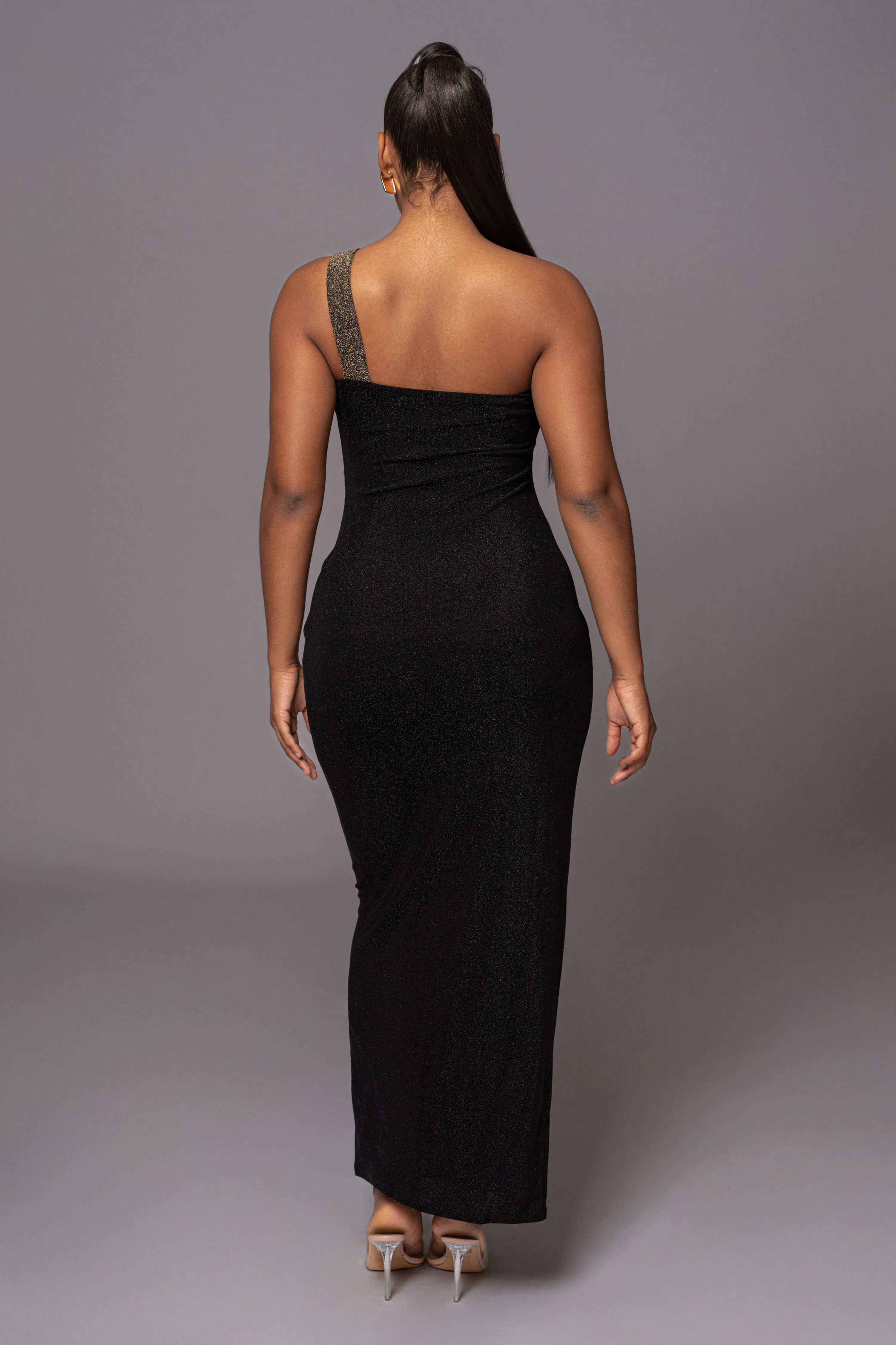Black Johan One Shoulder Maxi Dress