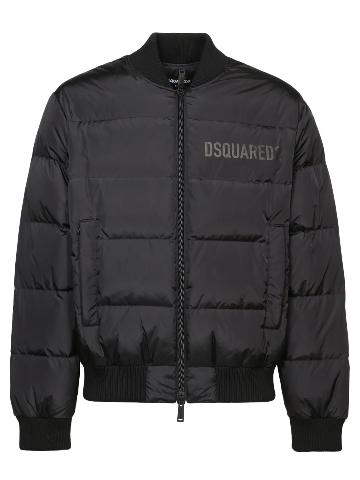 Black Puff Logo Bomber Jacket