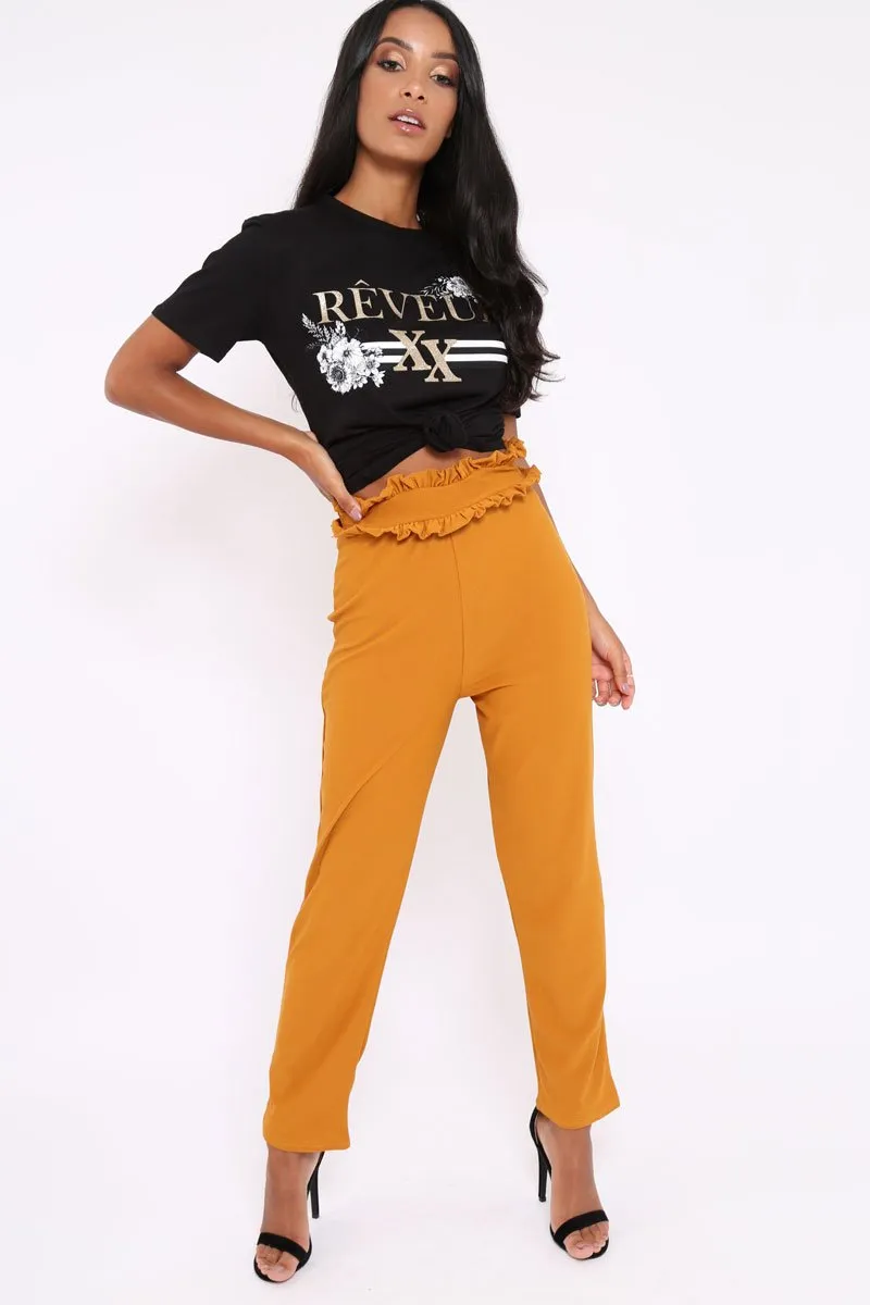Black Reveur Slogan T-shirt - Caty