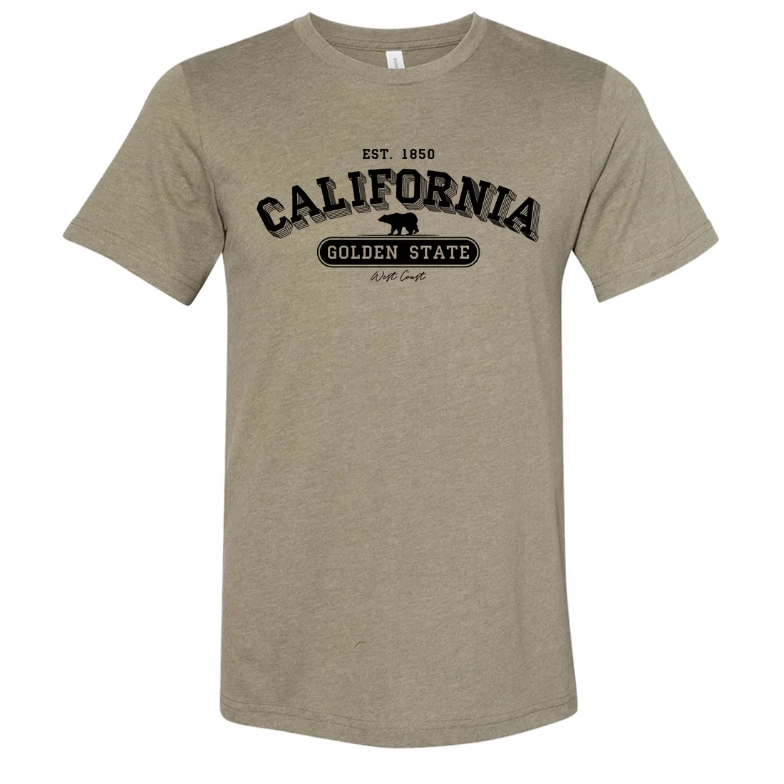 California Golden State 1850 Asst Colors Sueded Tee