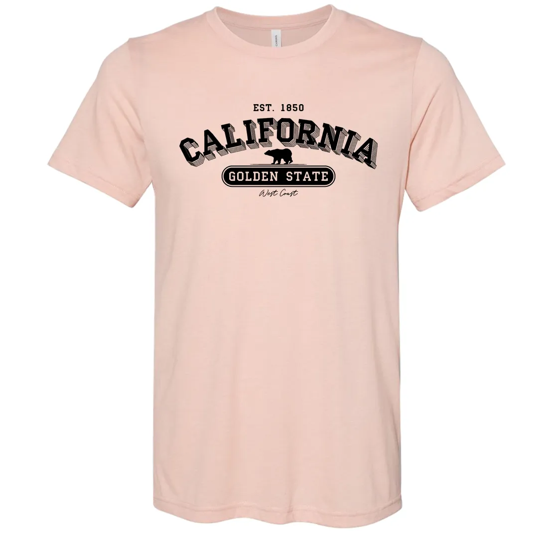California Golden State 1850 Asst Colors Sueded Tee