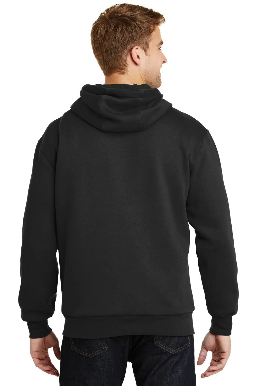 CornerStone Mens Full Zip Hooded Sweatshirt Hoodie w/ Pockets - Black