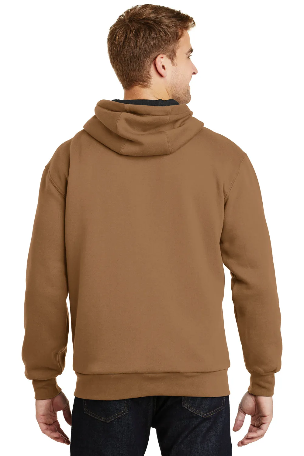CornerStone Mens Full Zip Hooded Sweatshirt Hoodie w/ Pockets - Duck Brown
