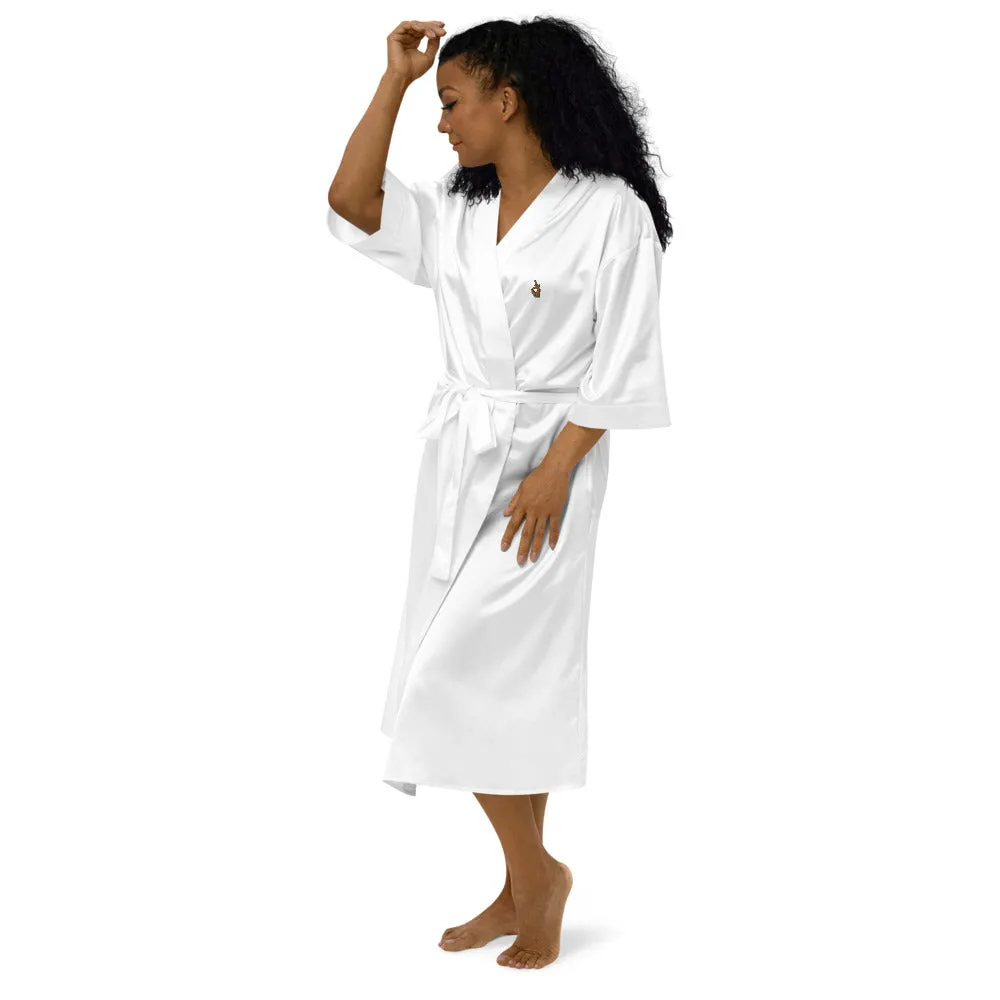 Descendants of The Island Gold hand logo Satin robe