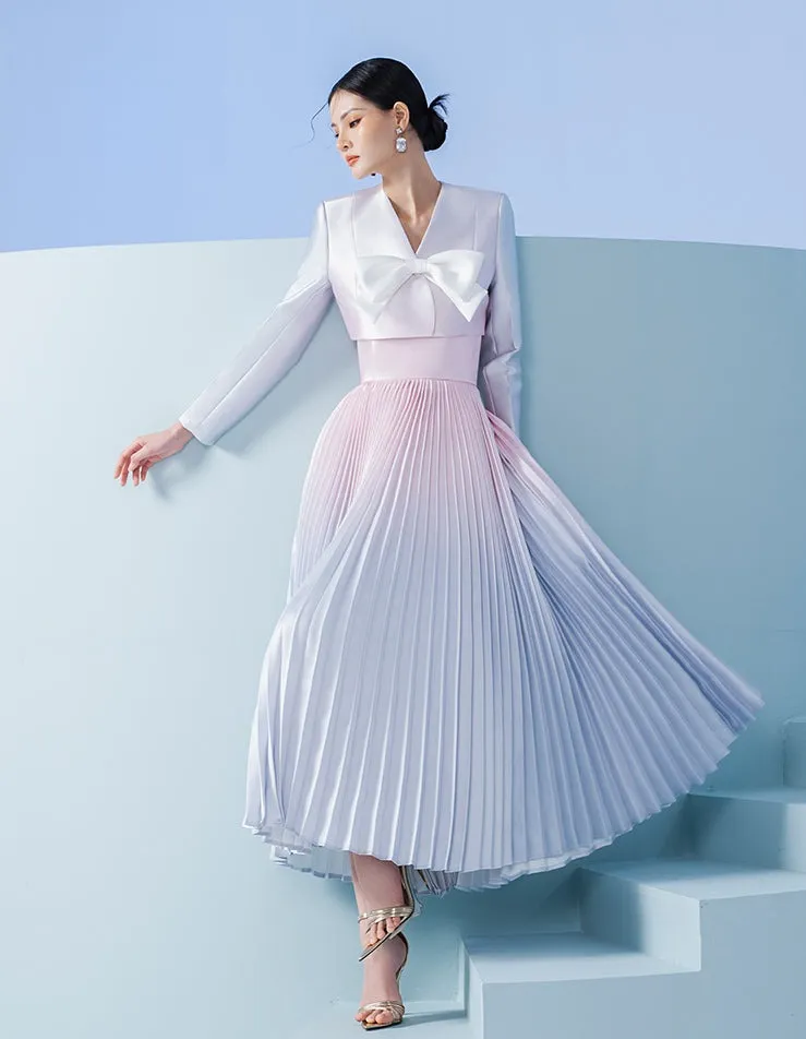 Early Spring 2023 new gradient long-sleeved jacket   tube top dress- Celia Regina