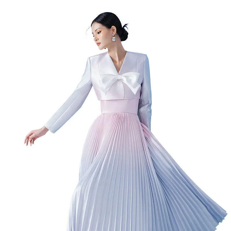 Early Spring 2023 new gradient long-sleeved jacket   tube top dress- Celia Regina