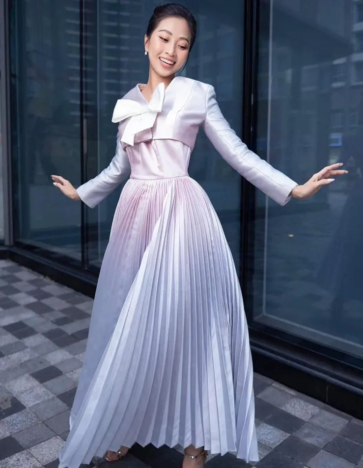 Early Spring 2023 new gradient long-sleeved jacket   tube top dress- Celia Regina