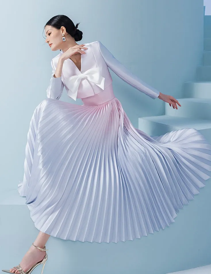 Early Spring 2023 new gradient long-sleeved jacket   tube top dress- Celia Regina