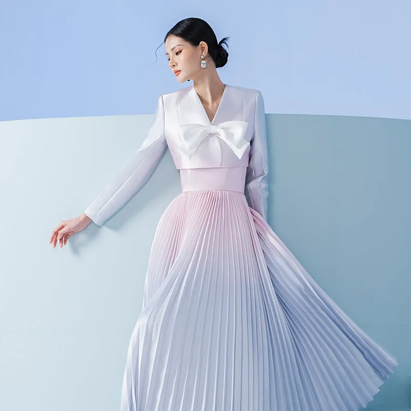 Early Spring 2023 new gradient long-sleeved jacket   tube top dress- Celia Regina