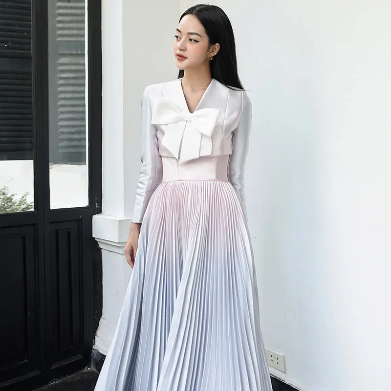 Early Spring 2023 new gradient long-sleeved jacket   tube top dress- Celia Regina