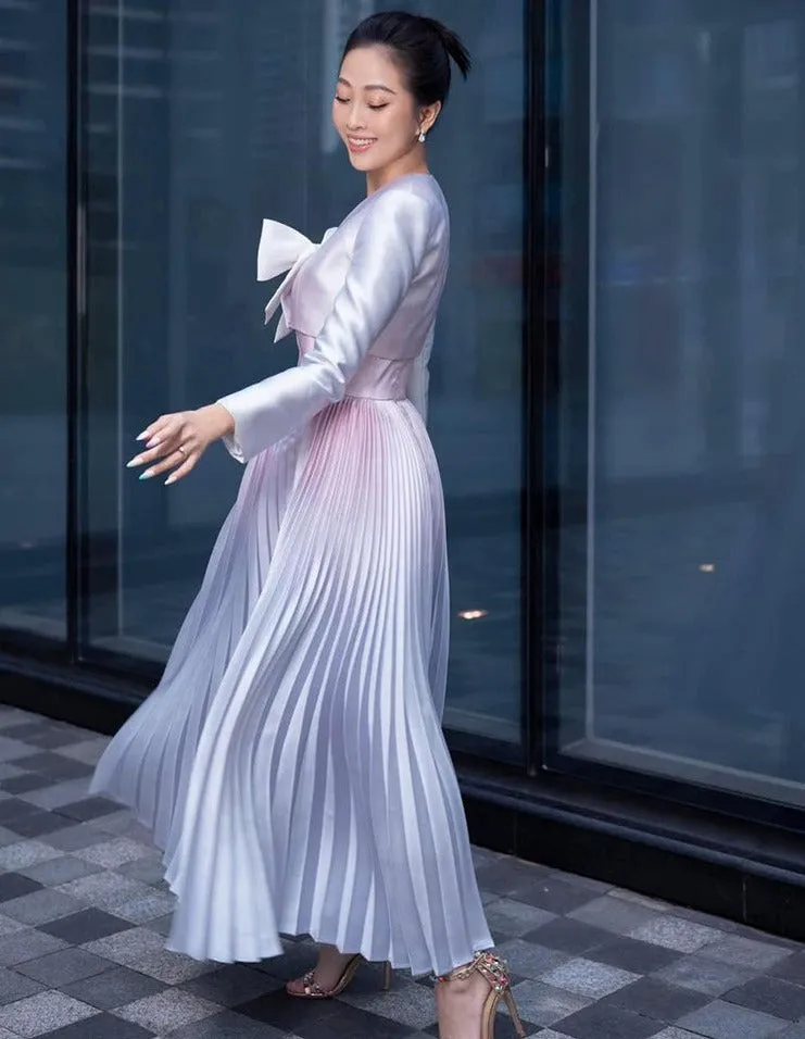 Early Spring 2023 new gradient long-sleeved jacket   tube top dress- Celia Regina