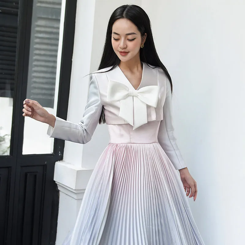 Early Spring 2023 new gradient long-sleeved jacket   tube top dress- Celia Regina