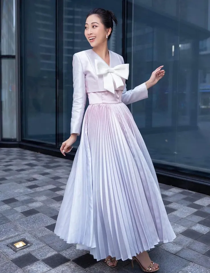 Early Spring 2023 new gradient long-sleeved jacket   tube top dress- Celia Regina