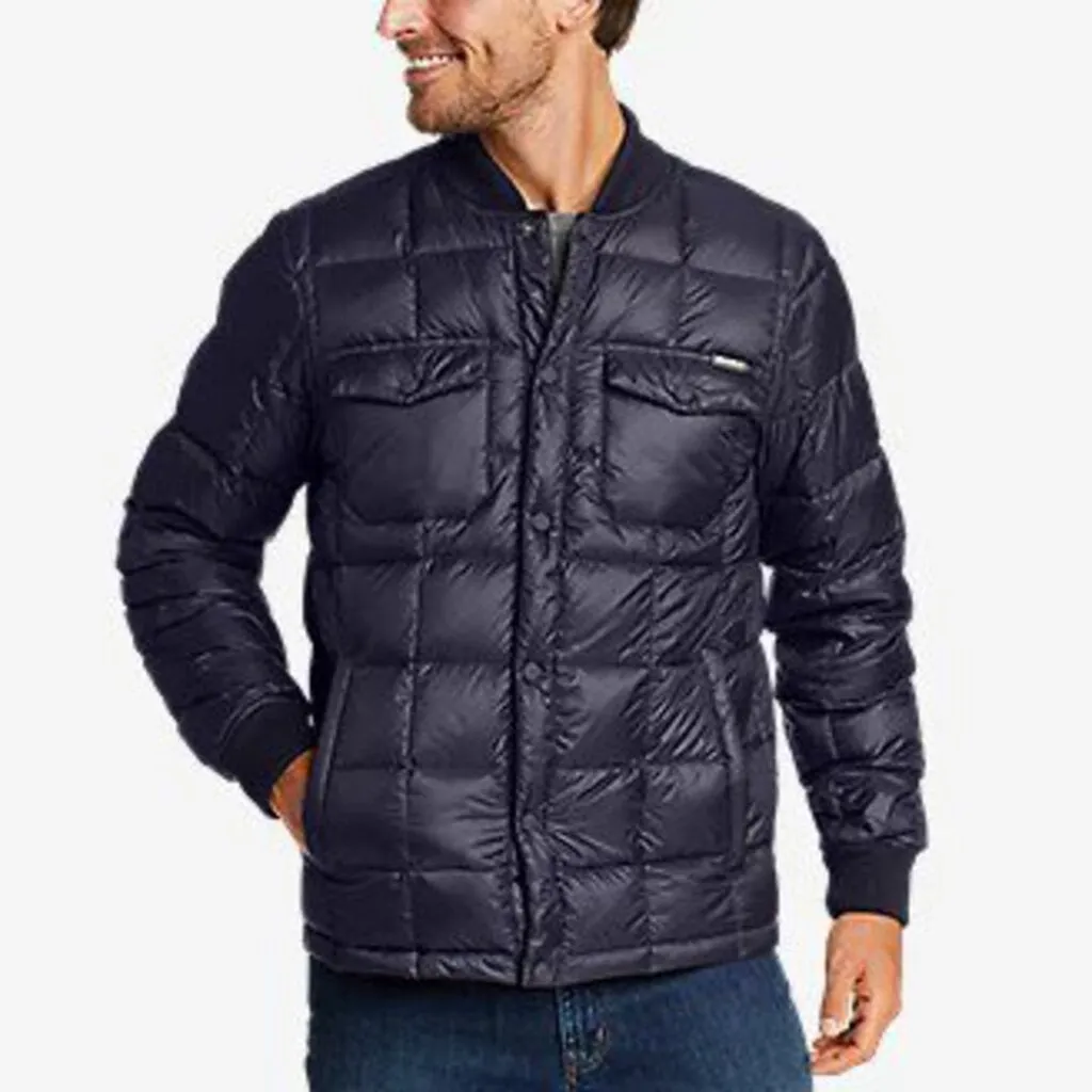 Eddie Bauer Mens' Stratuslite Down Snap Jacket - Size Medium