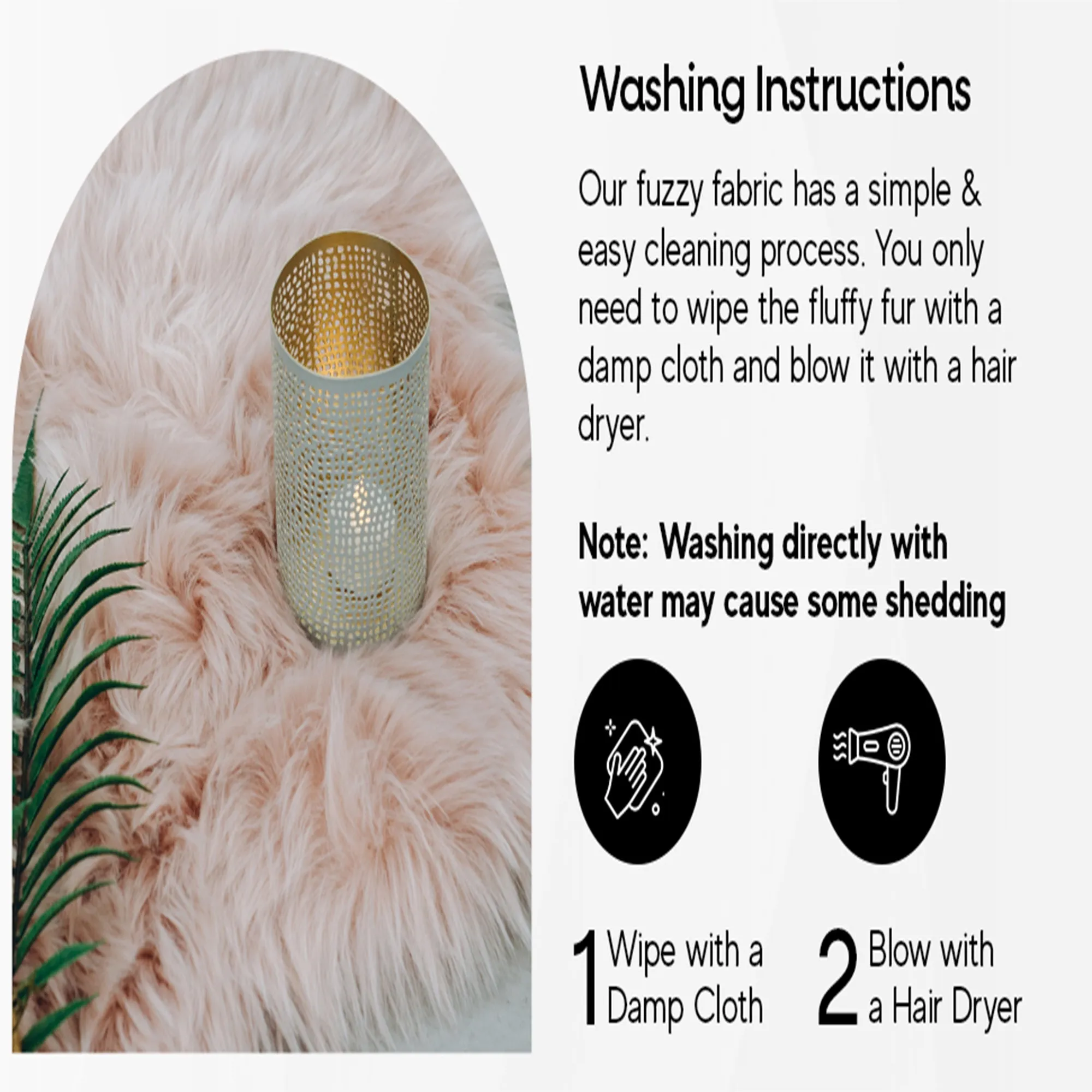 FabricLA Mohair Shaggy Faux Fur Fabric - Pre Cut Strips | Trim Ribbon | DIY Craft, Hobby, Costume, Decoration - Light Brown