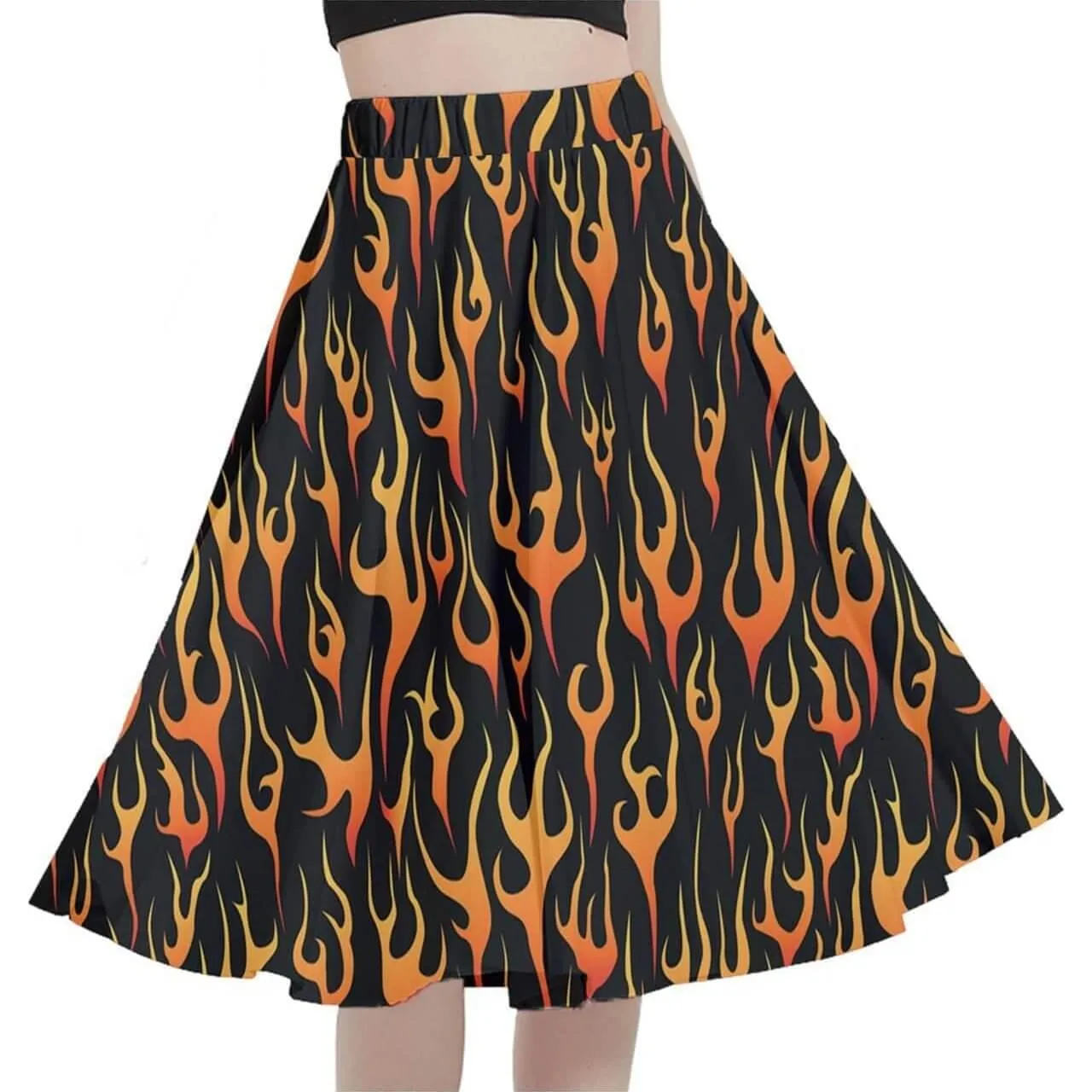 Flames Full Circle Skirt