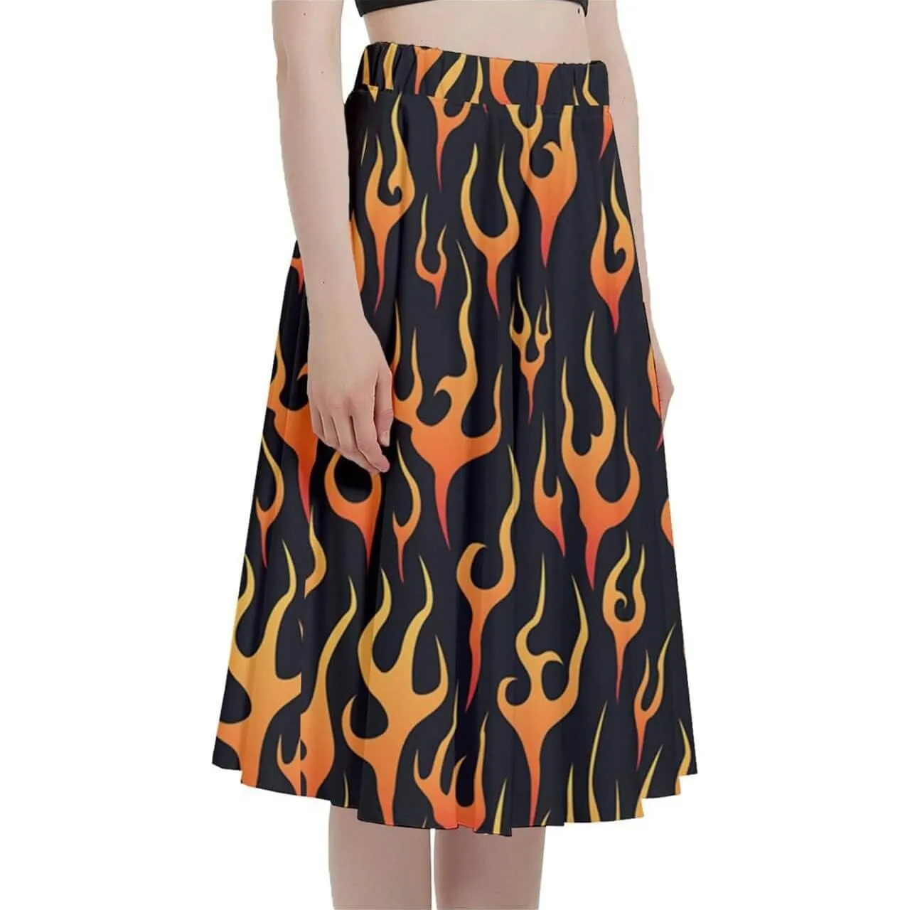 Flames Full Circle Skirt