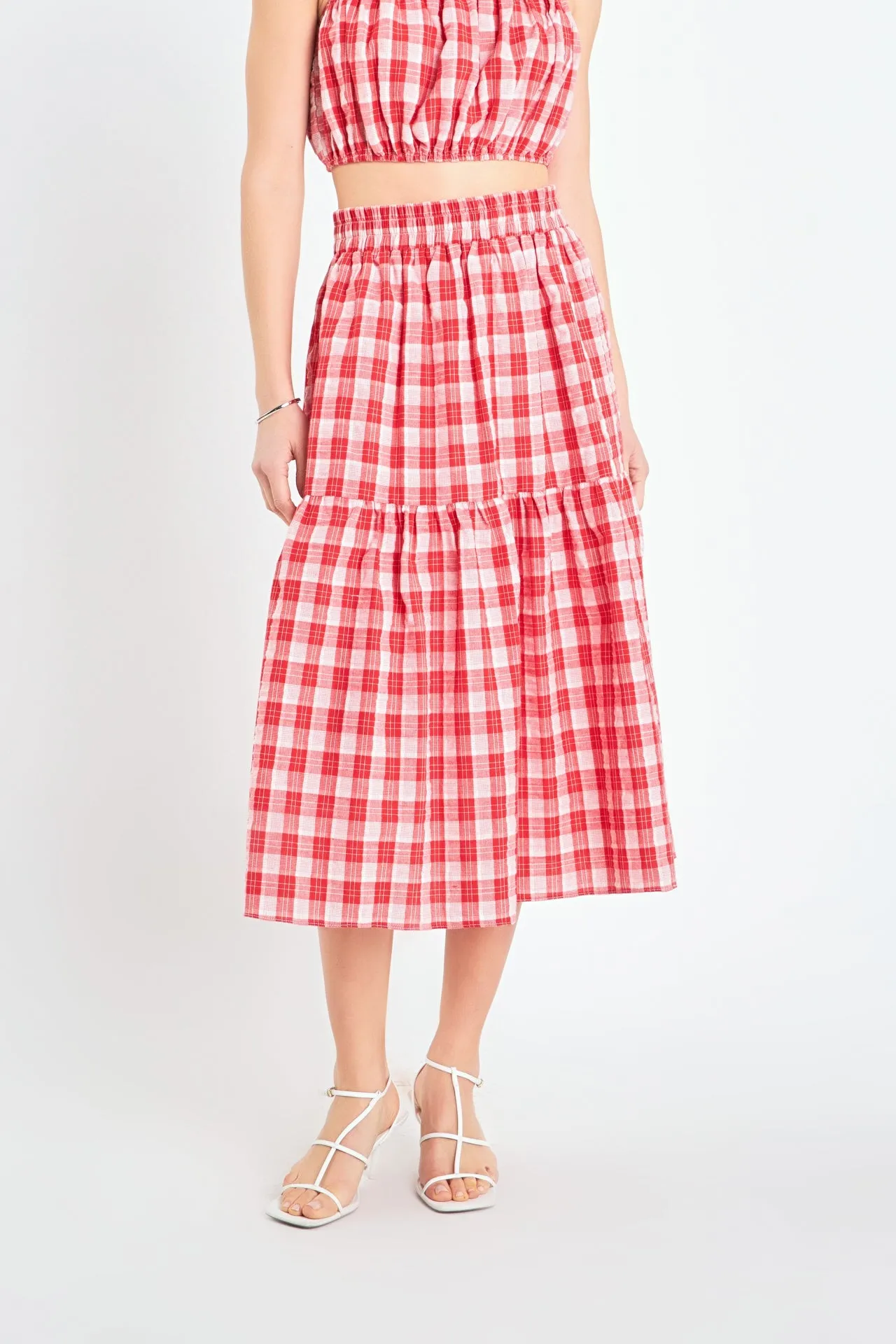 Gingham Midi Skirt