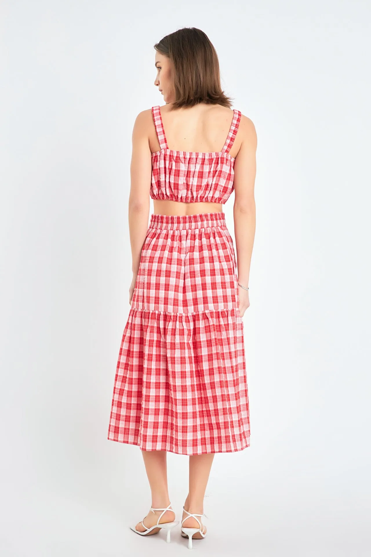 Gingham Midi Skirt