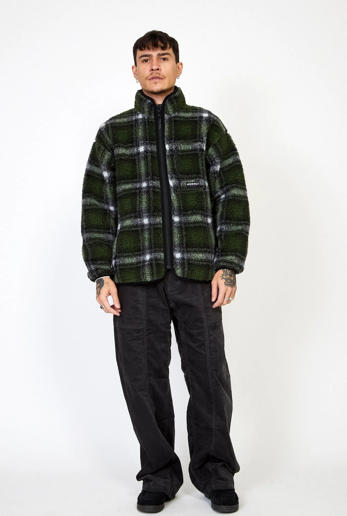 GRAMICCI Plaid Sherpa Jacket