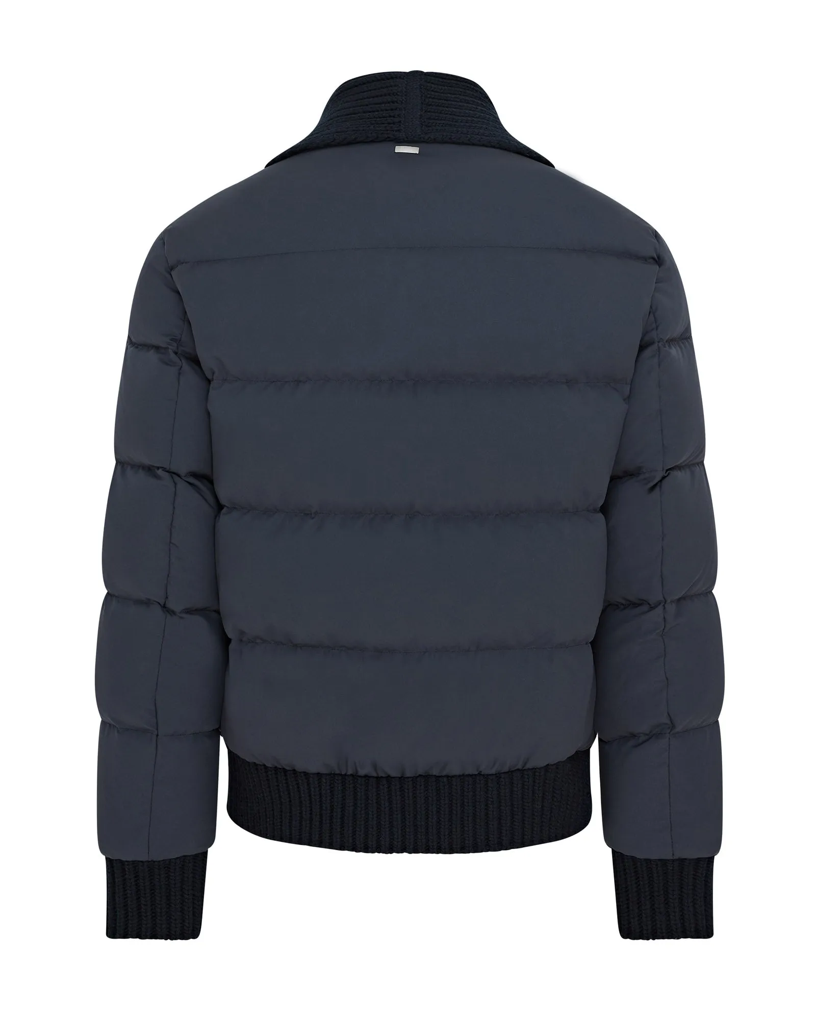 Herno Shawl Collar Quilted Jacket (Navy)