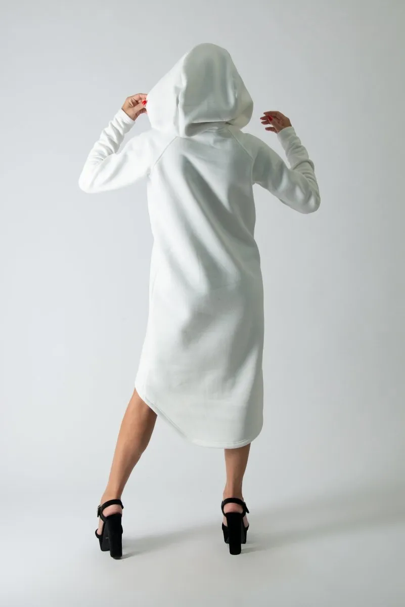 Hooded Asymmetric Dress TAYLOR