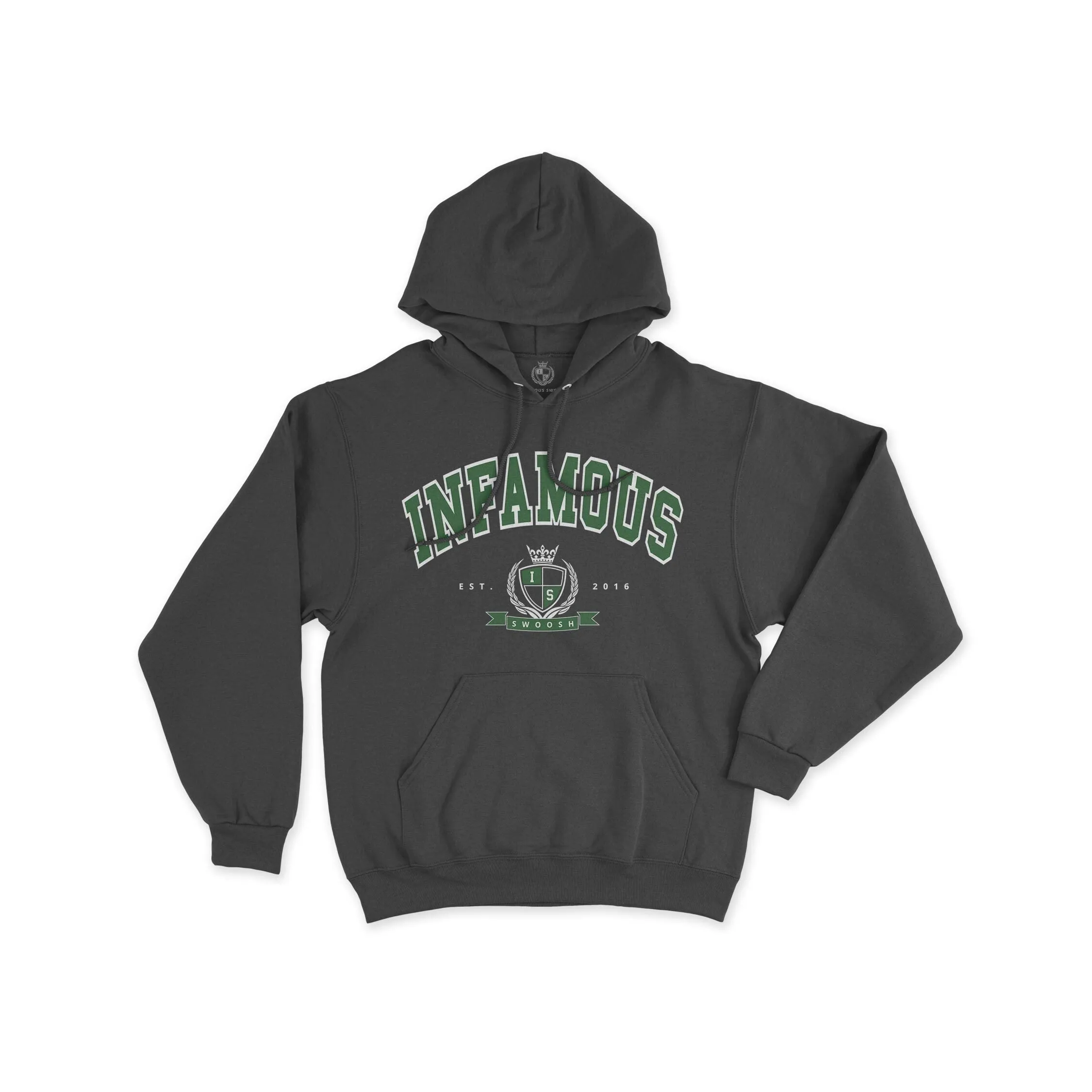 INFAMOUS Varsity Hoodie - Dark Gray