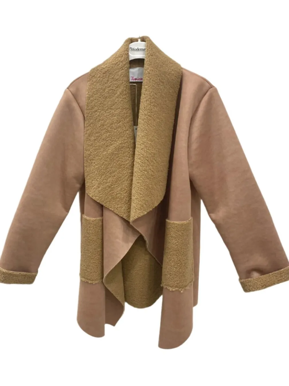 Italian Coat With Teddy Lining And Shawl Collar One Size