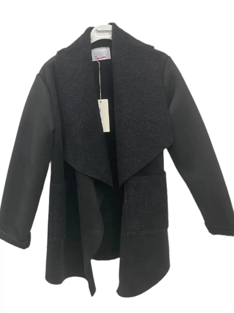 Italian Coat With Teddy Lining And Shawl Collar One Size