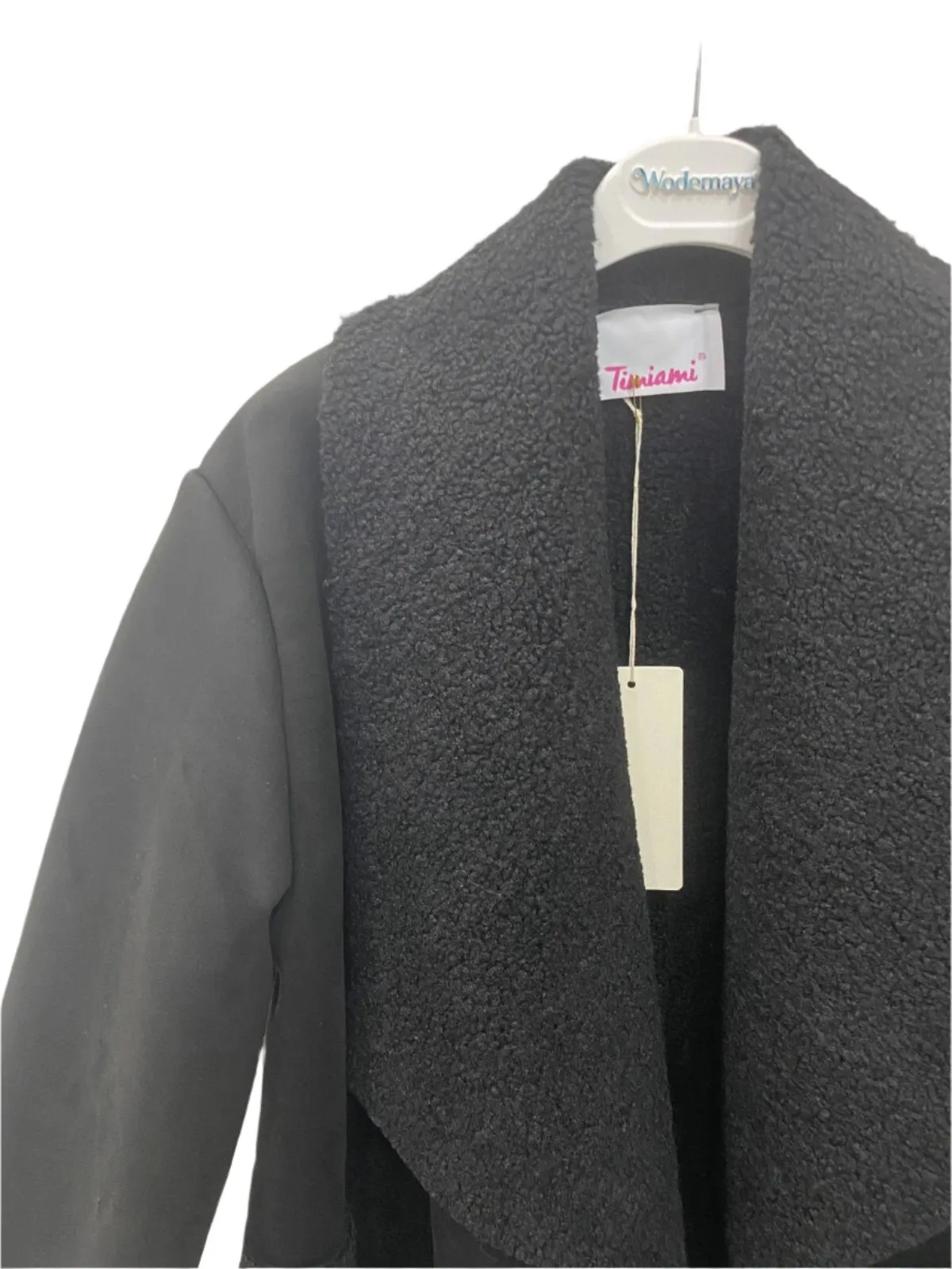 Italian Coat With Teddy Lining And Shawl Collar One Size