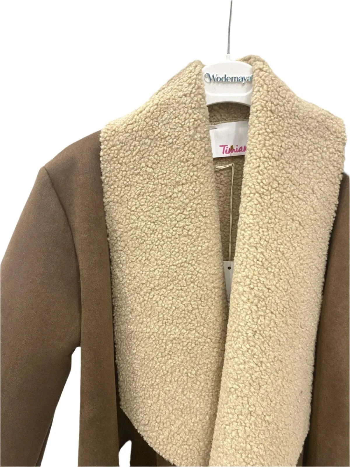 Italian Coat With Teddy Lining And Shawl Collar One Size