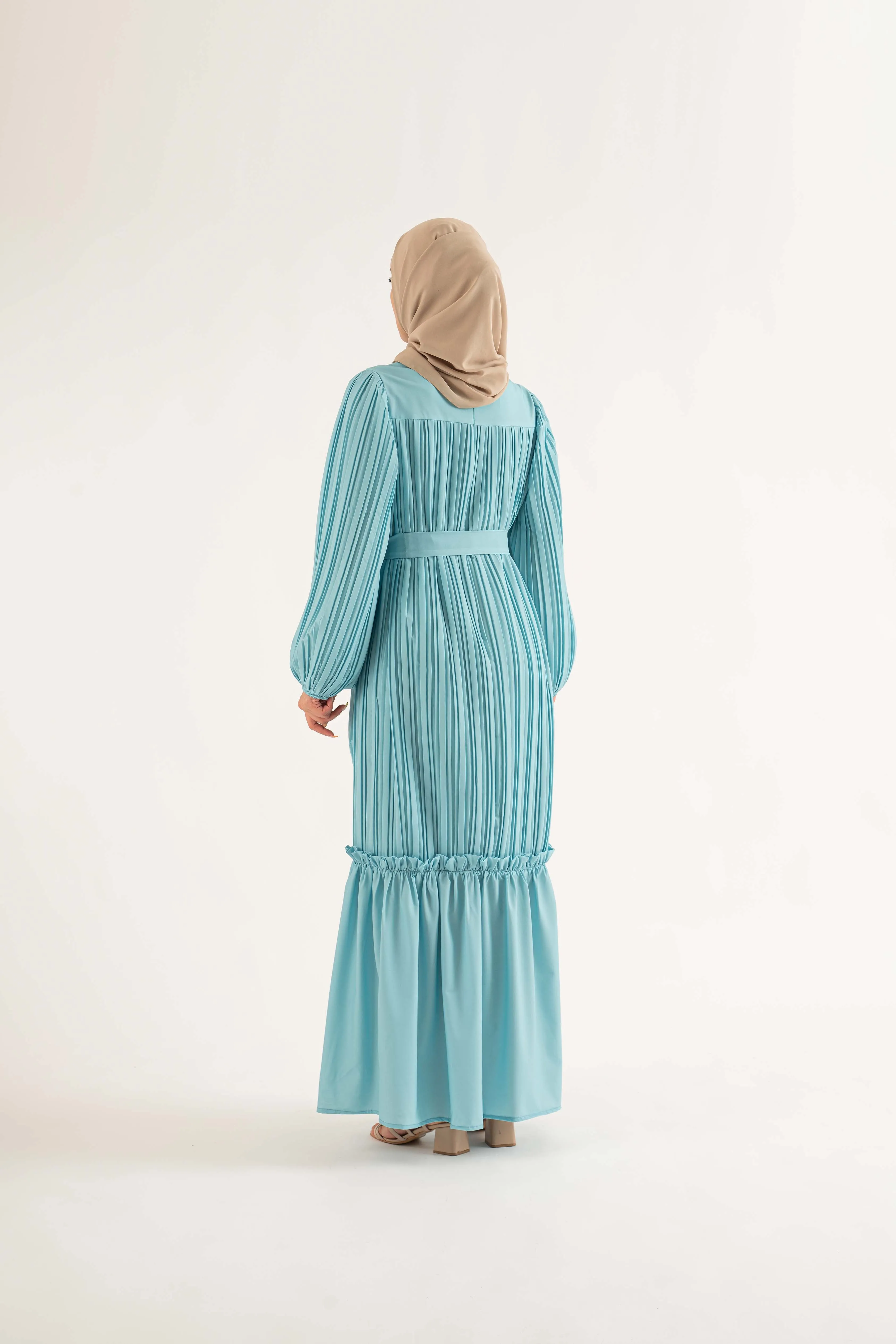 Jewel Pleat Maxi Dress Sea Green