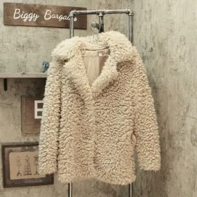 Knox Rose Women's Faux Fur Snap Front Jacket Brown XL