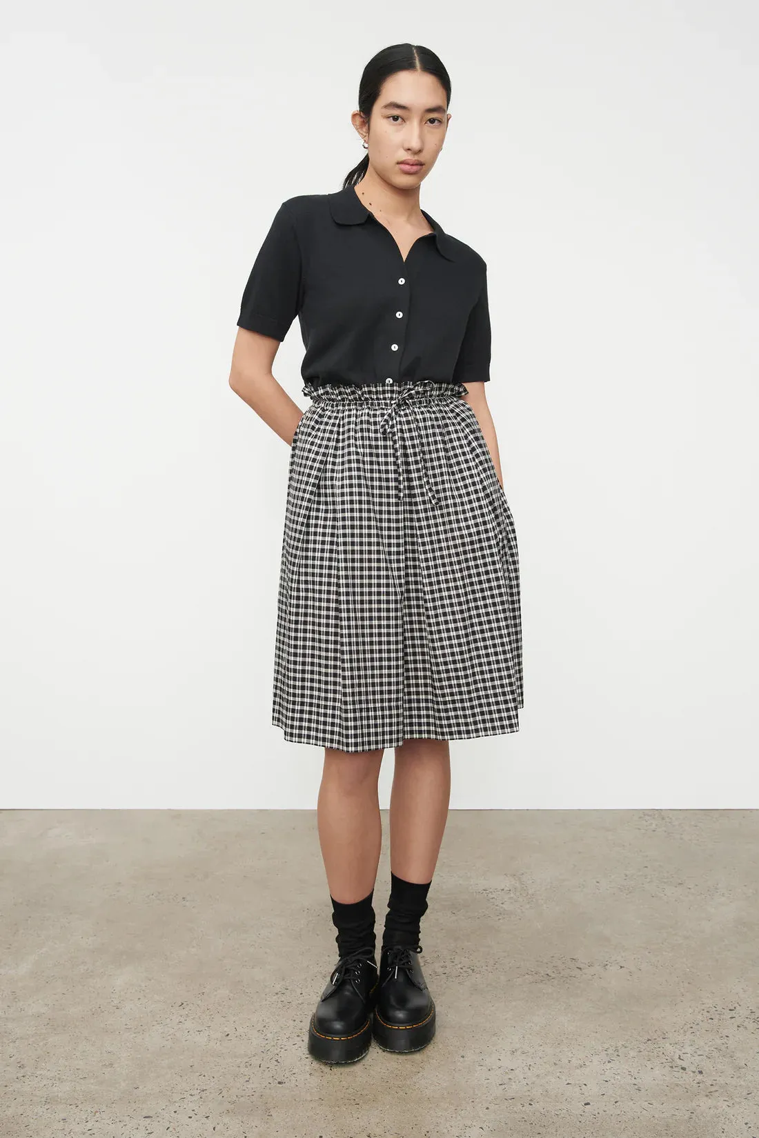 Kowtow Stevie Skirt - Monochrome Check