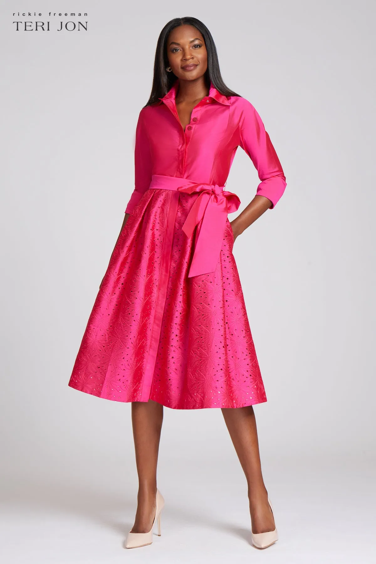 Lazercut Skirt Shirt Dress