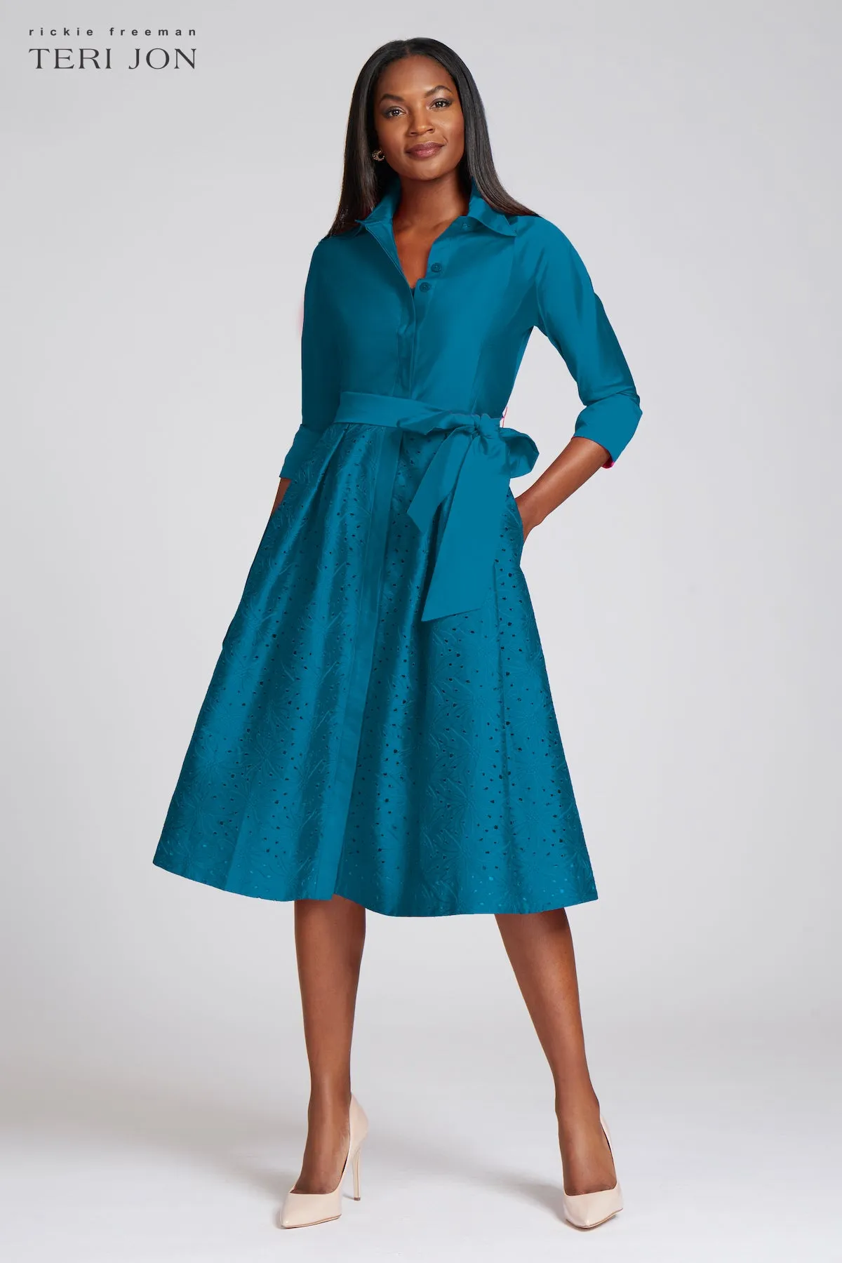 Lazercut Skirt Shirt Dress