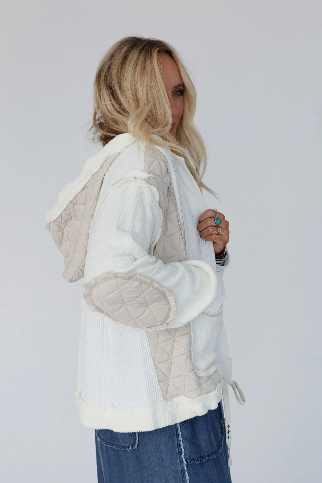 Leighton Button Up Jacket - Cream