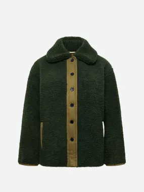 Lexi Recycled PET Fleece Coat | Ivy Green