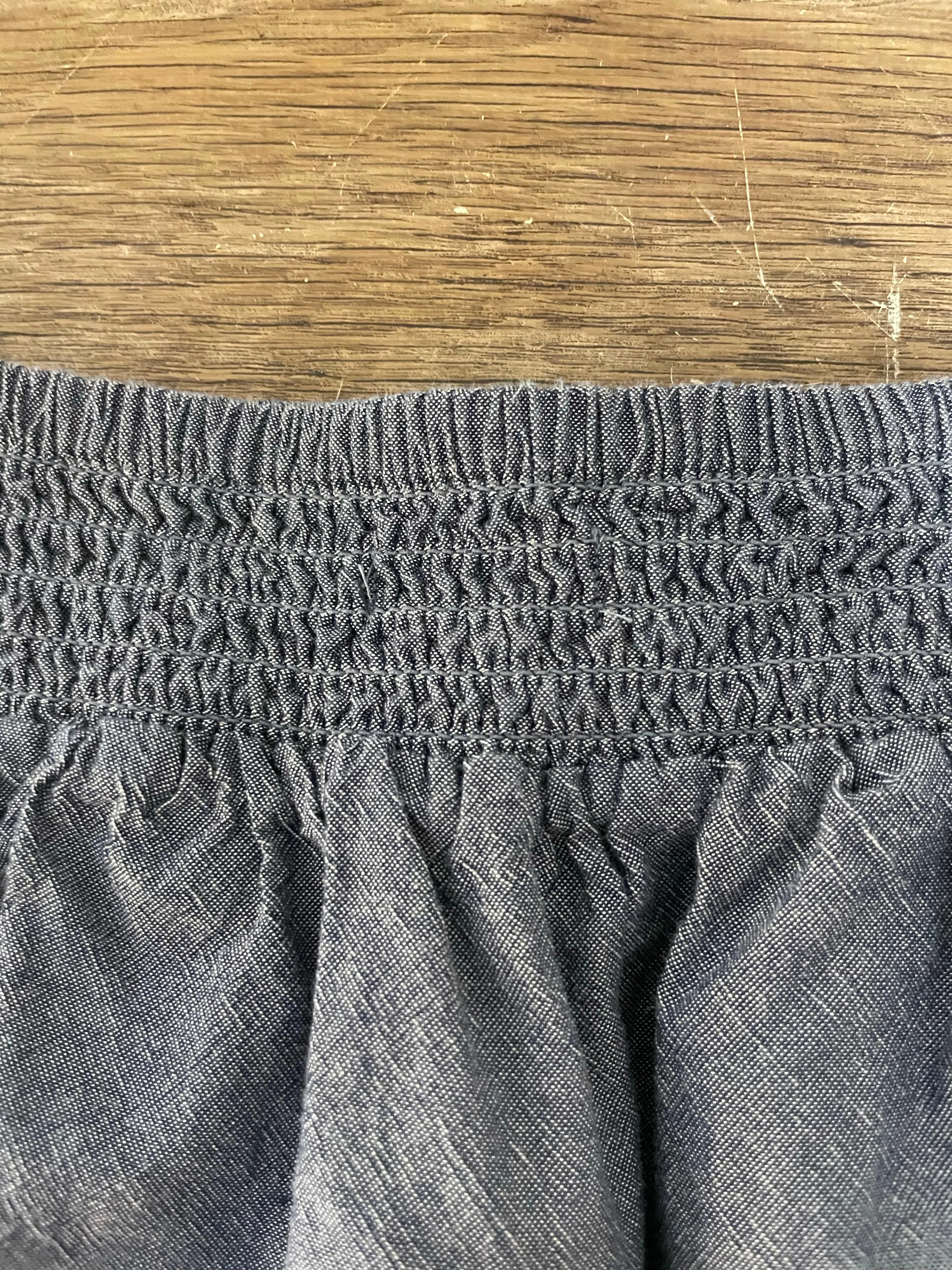 <€€* Womens Juniors XSmall AMERICAN EAGLE OUTFITTERS Blue Cotton Skirt Embroidered