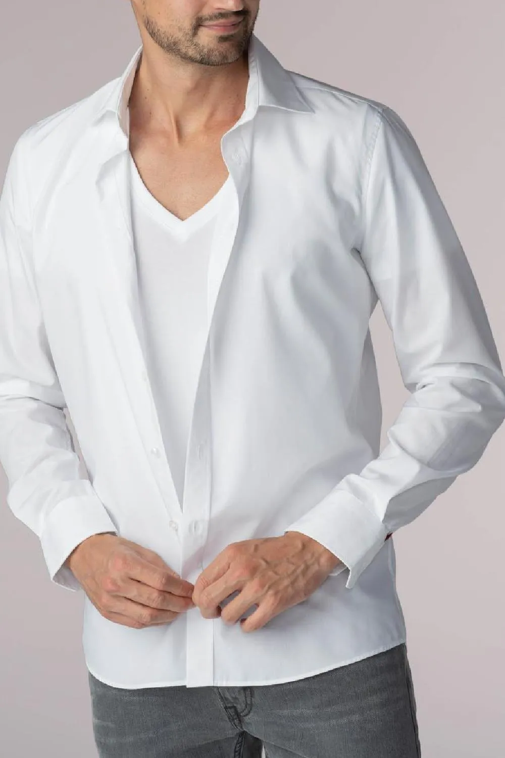 Mey Business Class V-neck T-Shirt, White (41007)