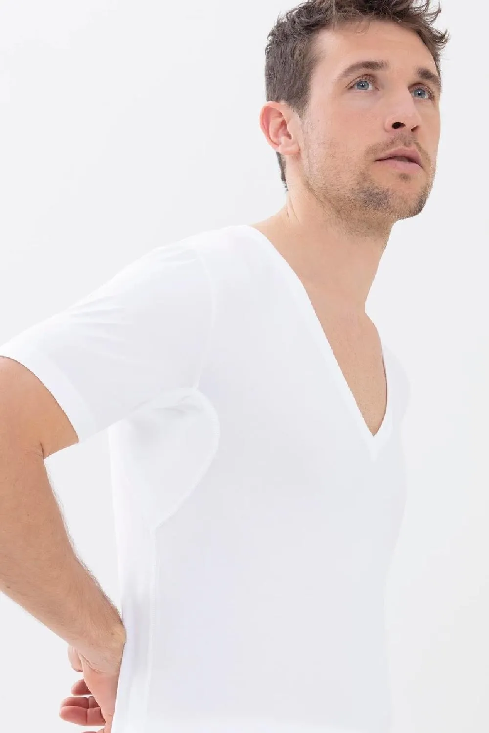Mey Business Class V-neck T-Shirt, White (41007)