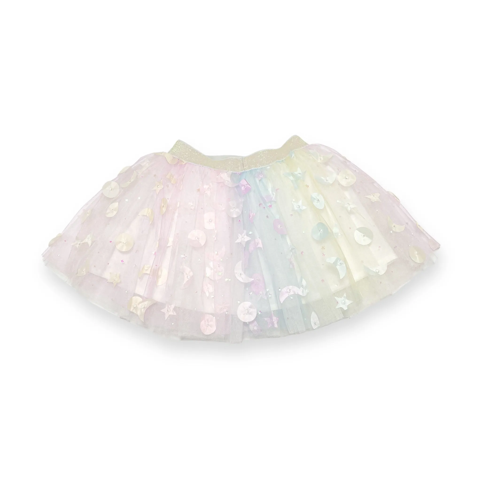 Moon & Star Embellished Tutu - white